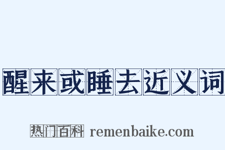 醒来或睡去近义词是什么意思的图片